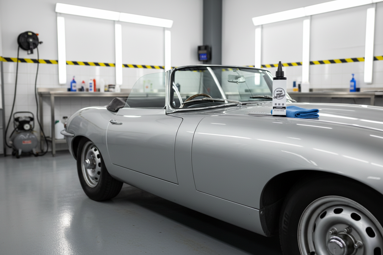 Voiture vintage en garage